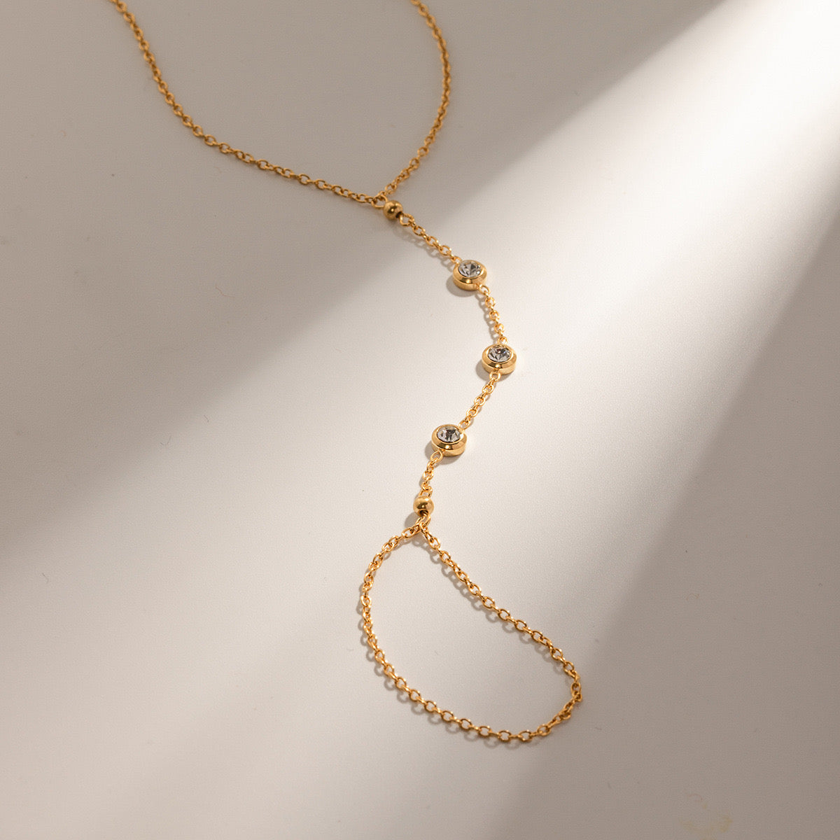 18K Gold Waterproof Starry Hand Chain Bracelet