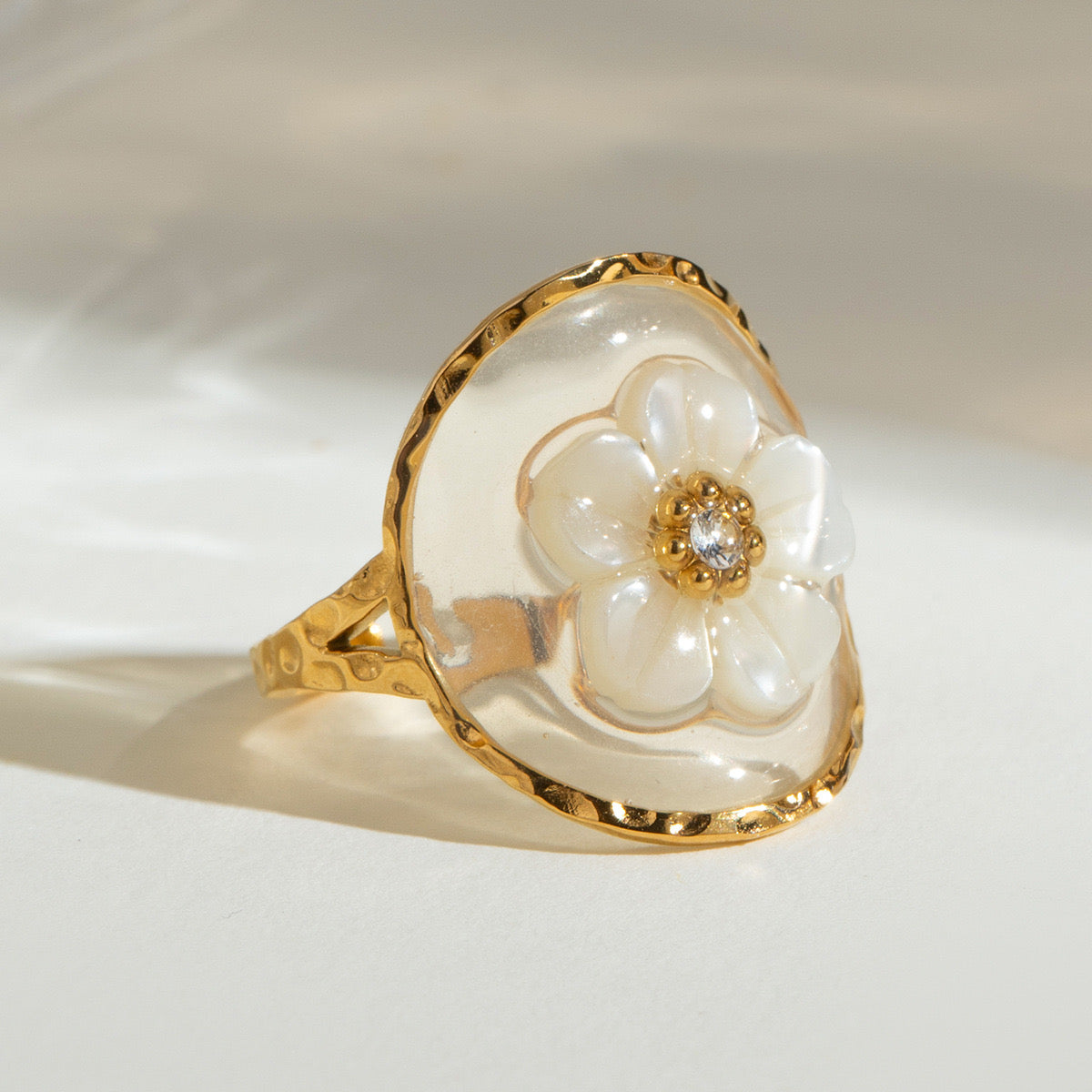 18K Gold Fairy Flower Ring