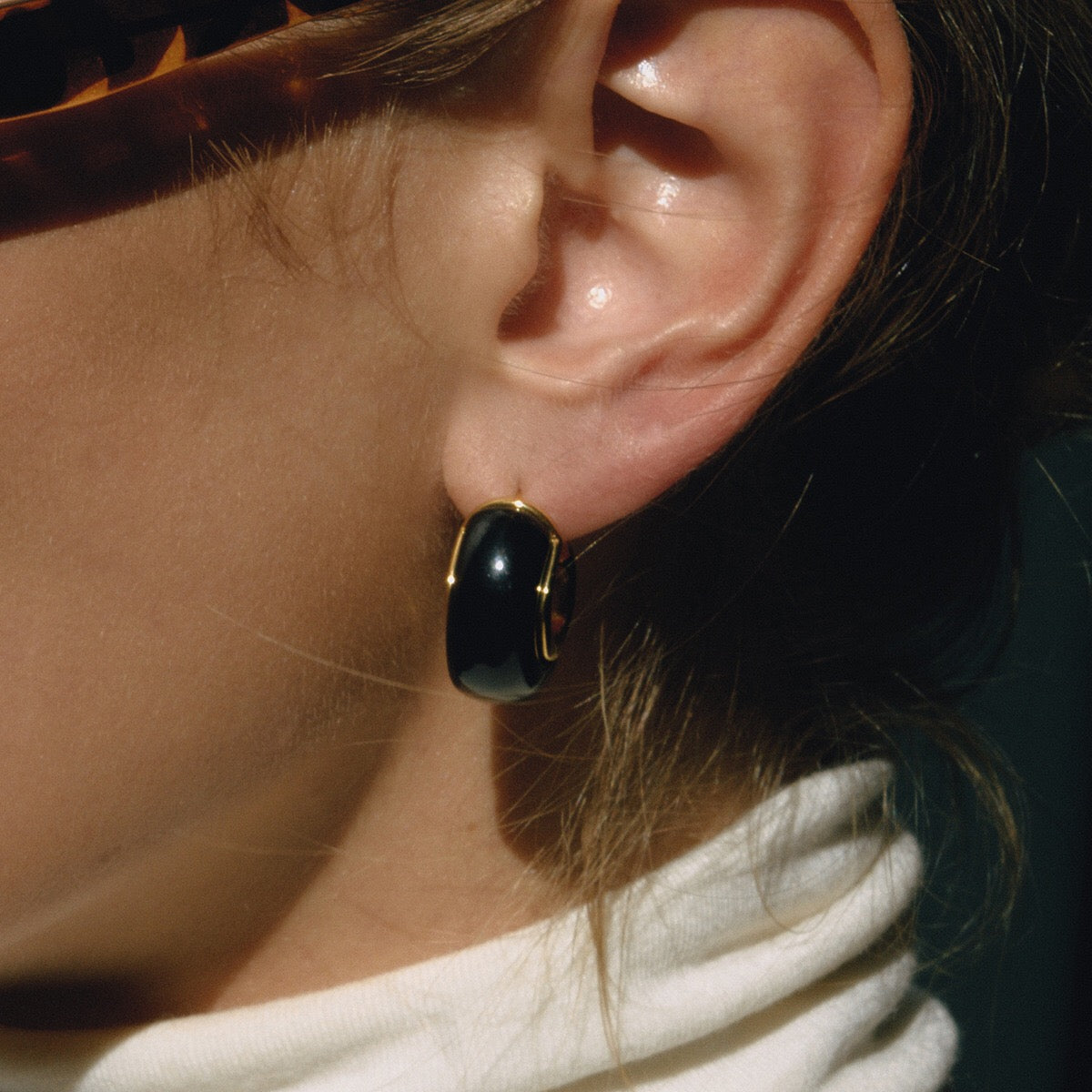 18K Gold Cozy Season Small Hoop Huggie Earrings