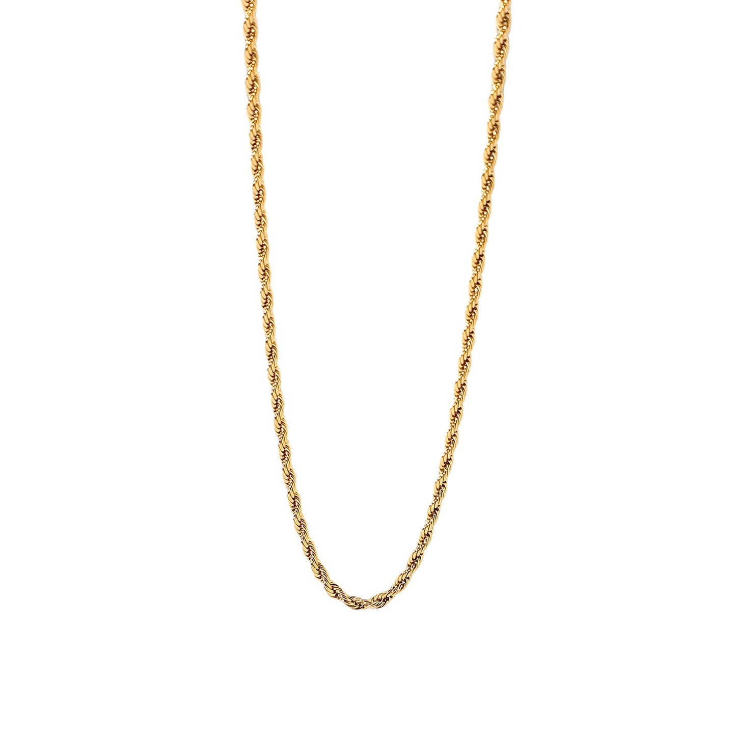 18K Gold Rope Chain Necklace