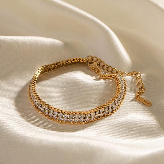 18K Gold Extra Bling Tennis Bracelet