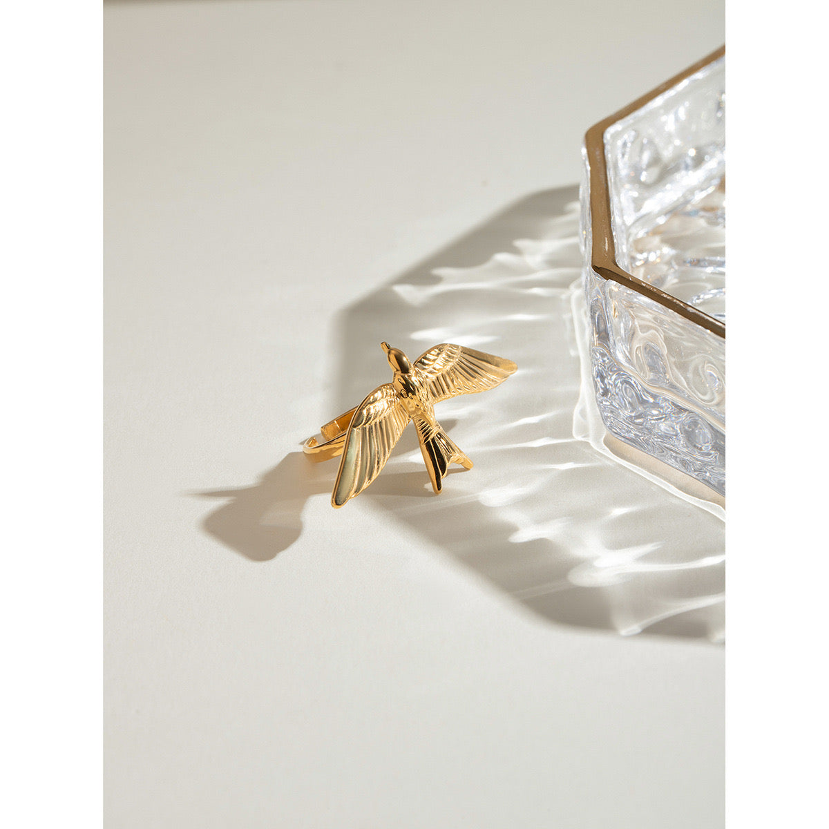 18K Gold Lady Bird Statement Ring