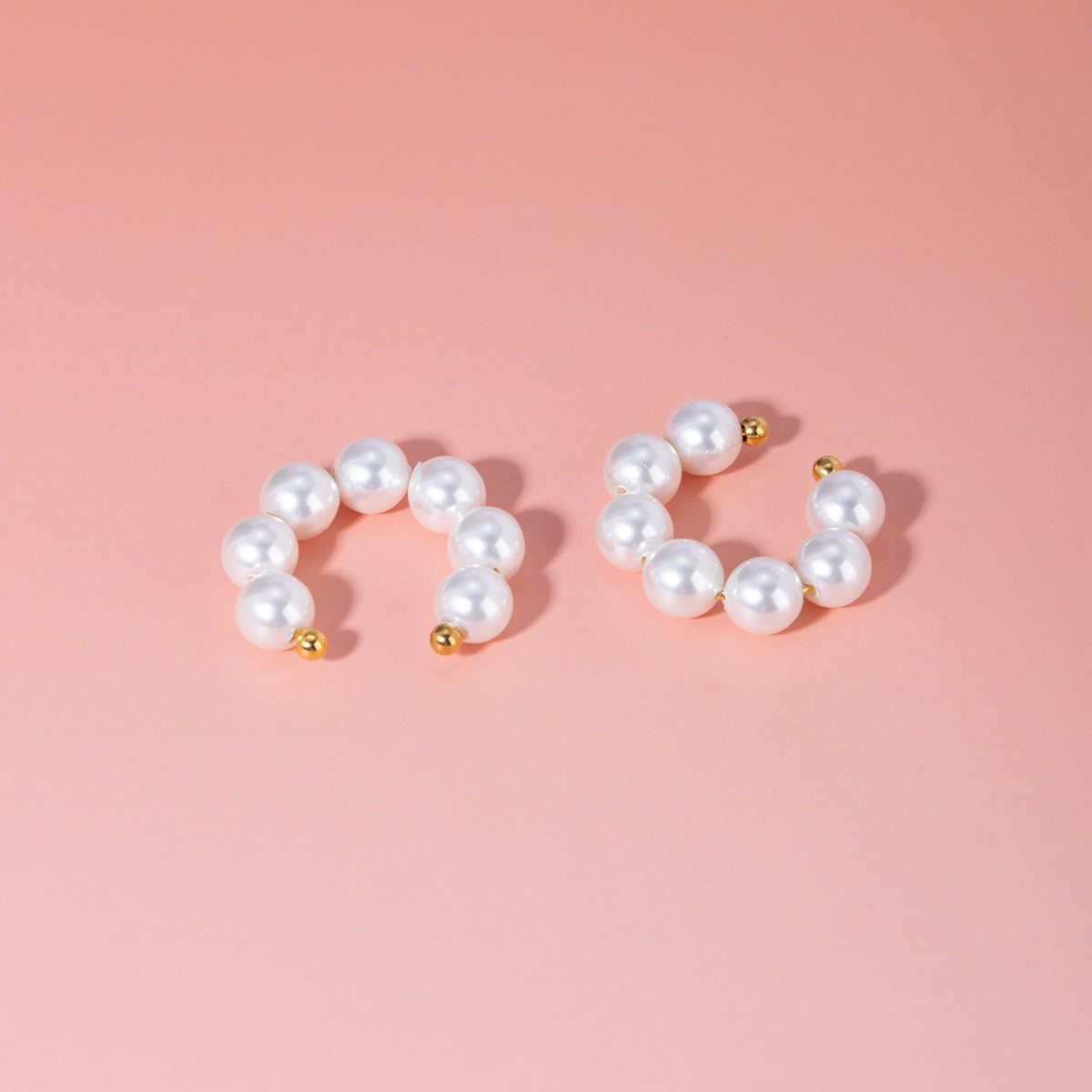 18K Gold Classic Pearl Ear Cuffs