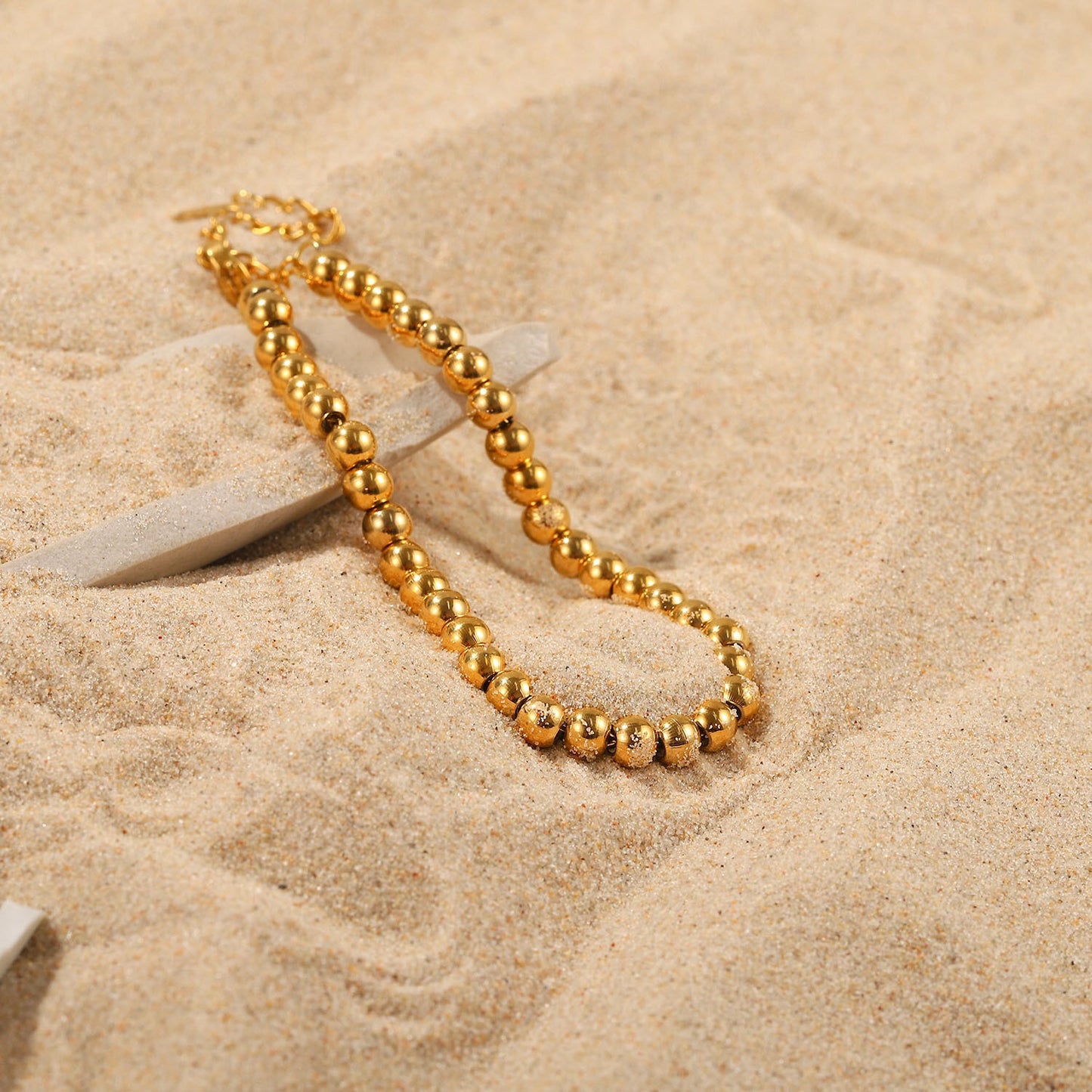 18K Gold Beaded Bracelet