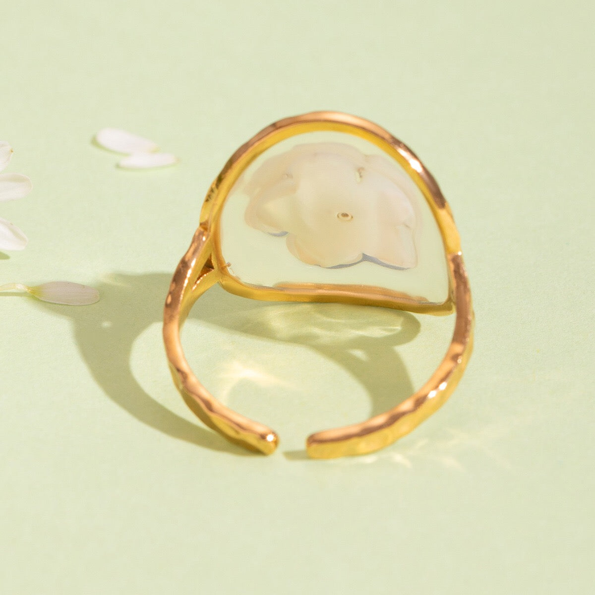 18K Gold Fairy Flower Ring