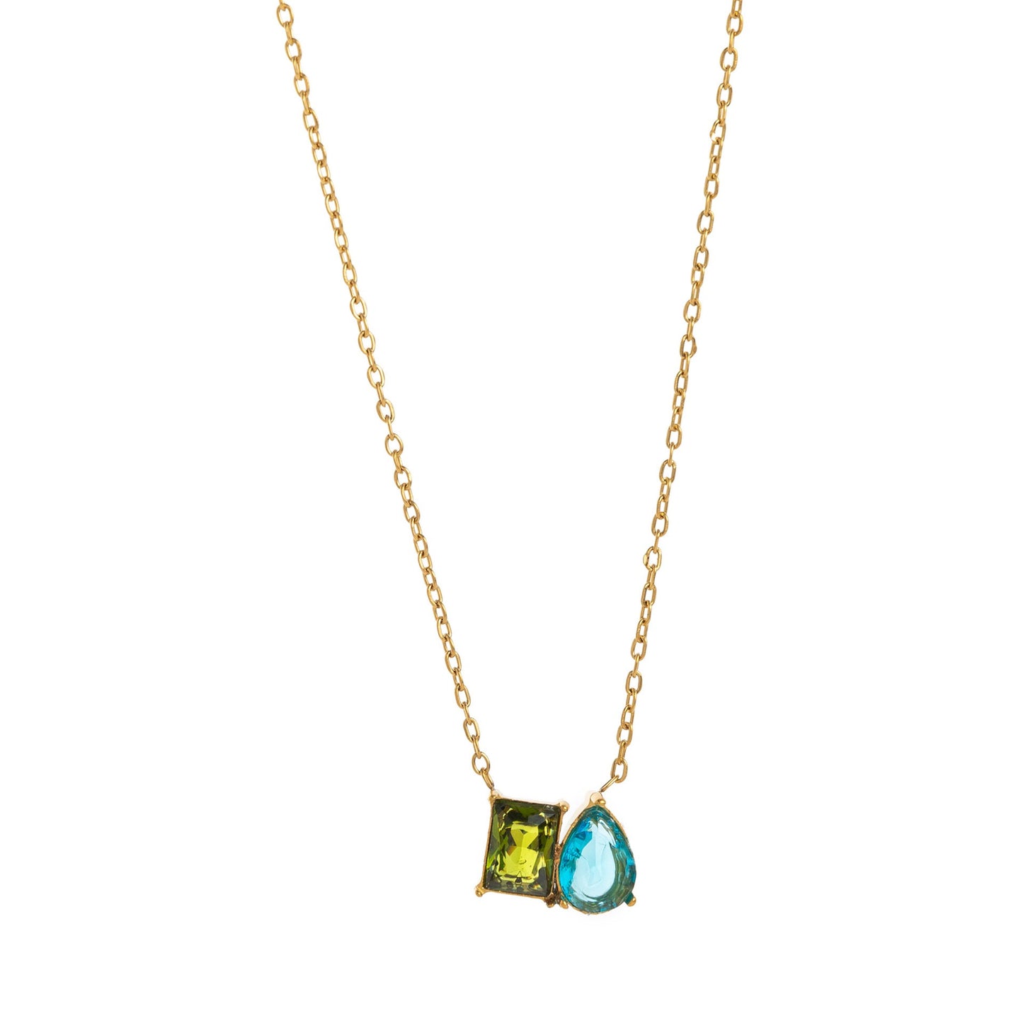 18K Gold Soulmate Birthstone Pendant Necklace