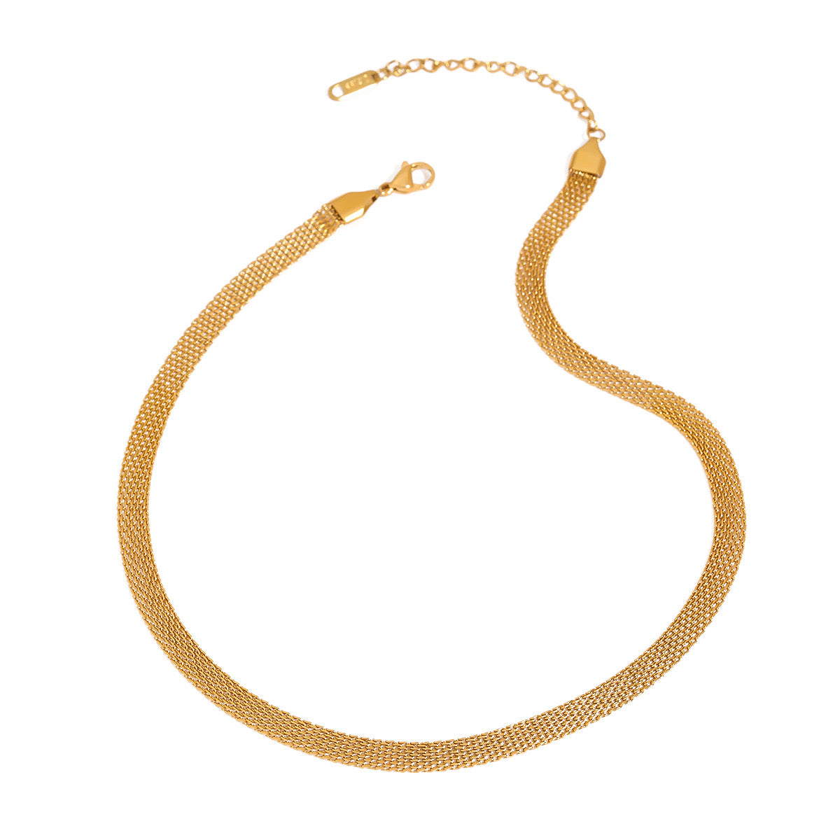 18K Gold Chic Watch Band Chain Choker Necklace