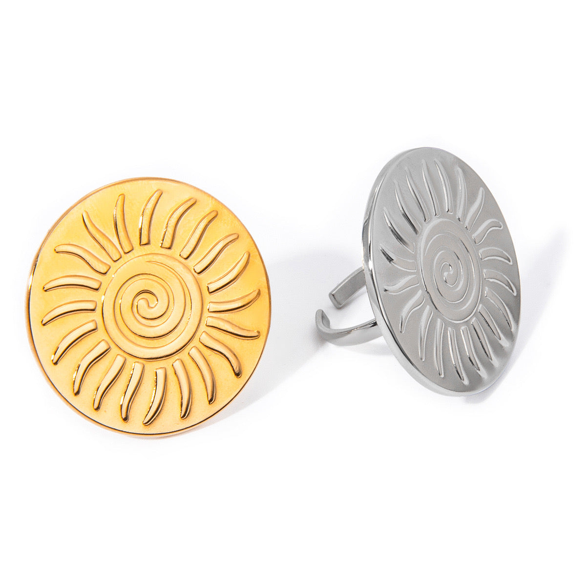 18K Gold Bright Sun Statement Ring