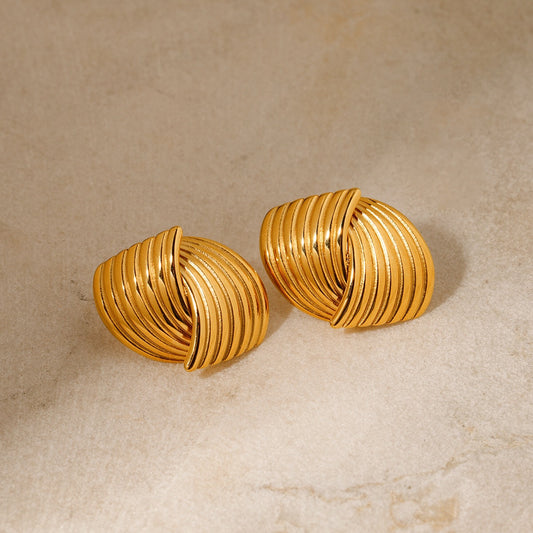 18K Gold Hold Together Stud Earrings