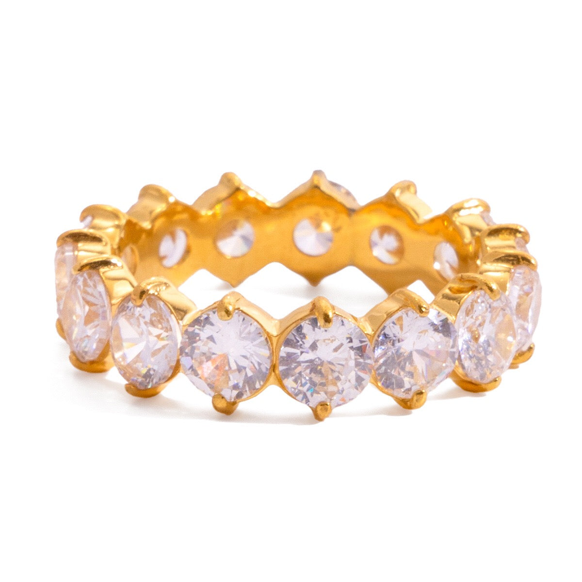 18K Gold Pink Affair Tennis Eternity Ring