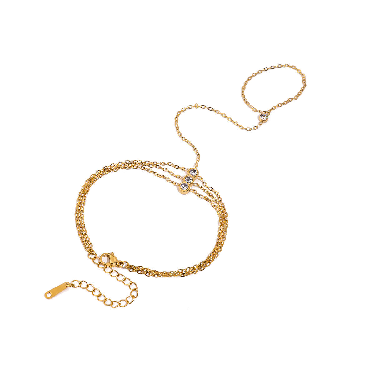 18K Gold Waterproof Royal Princess Hand Chain Bracelet
