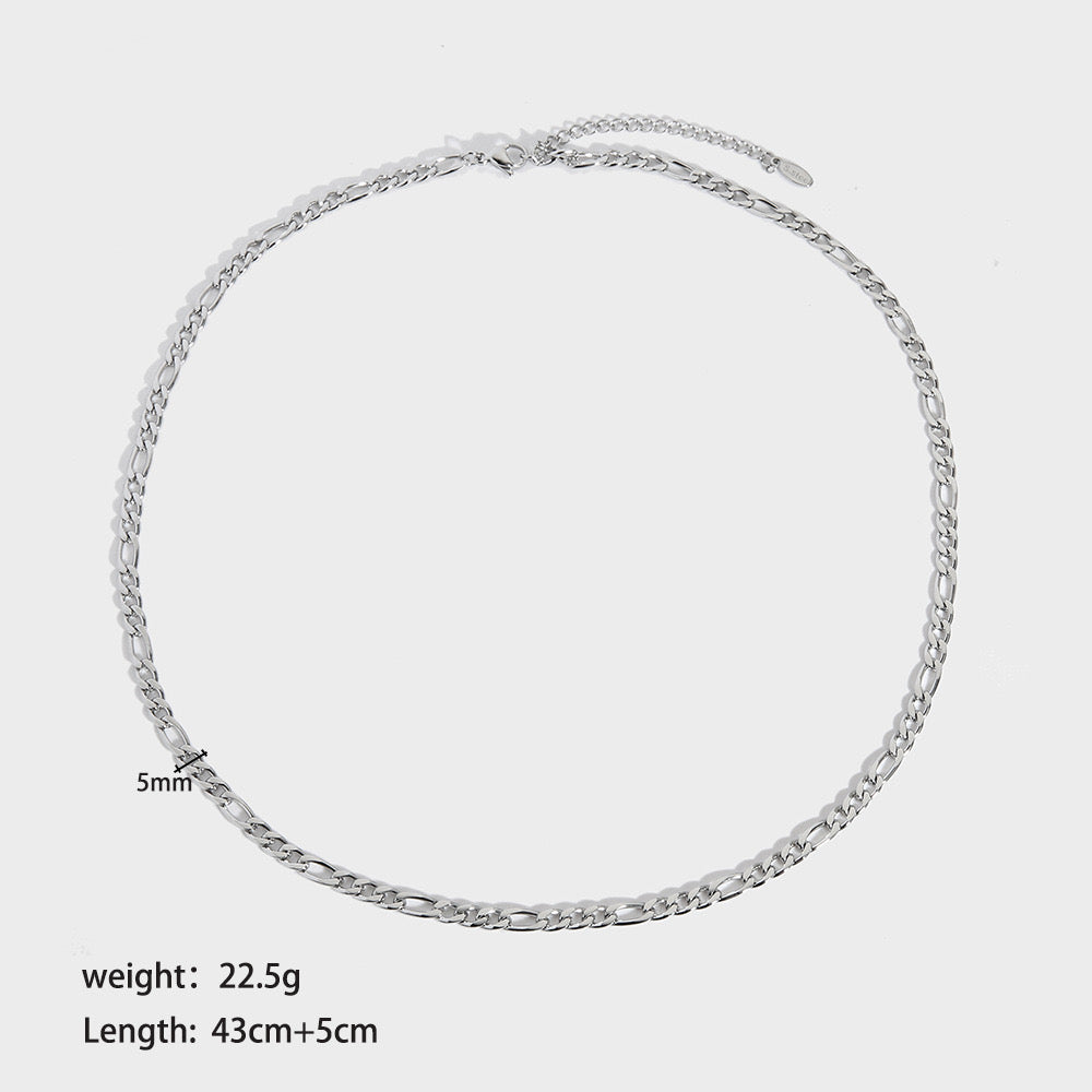18K Gold Essential Figaro Chain Necklace