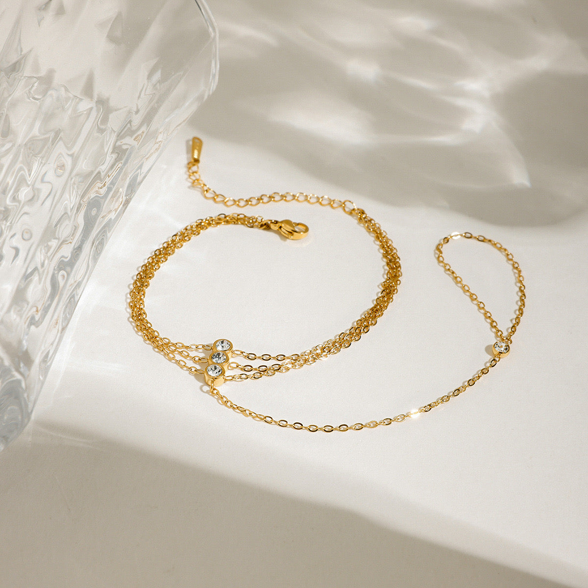 18K Gold Waterproof Royal Princess Hand Chain Bracelet