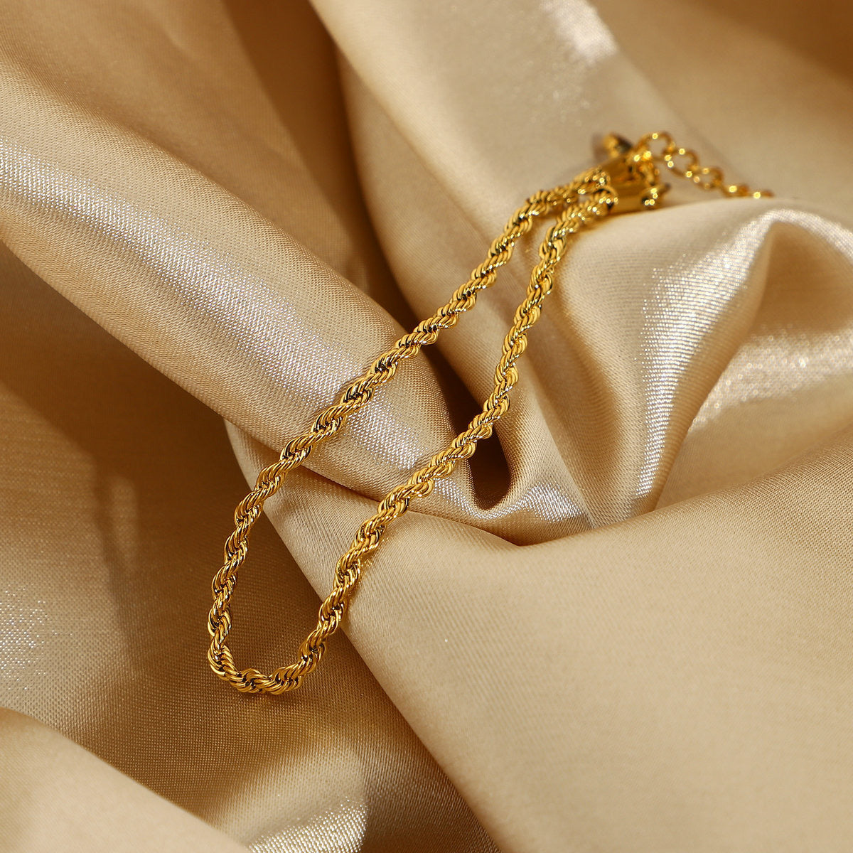 18K Gold Rope Bracelet