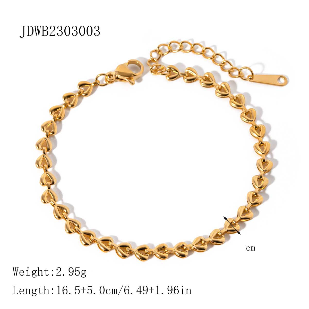 18K Gold Waterproof Pastel Color Beads Dainty Hand Chain Bracelet