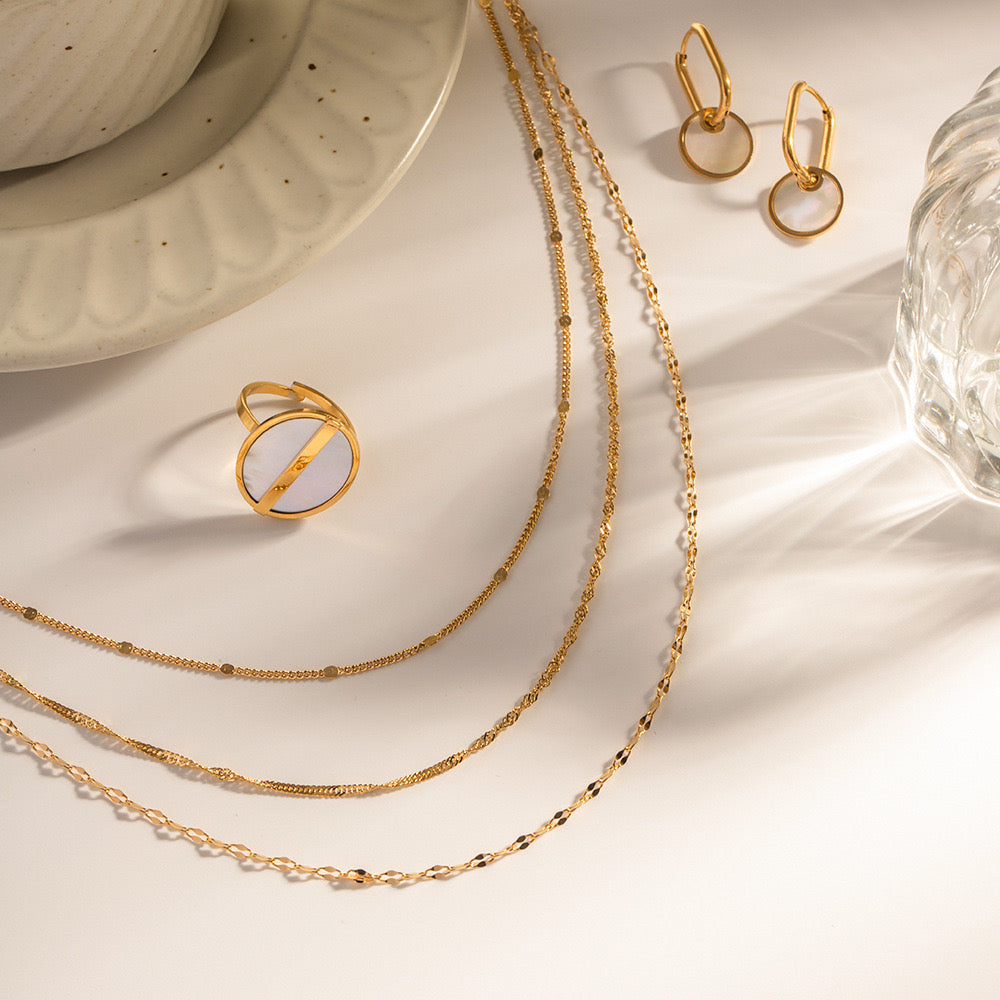 18K Gold Delicate Glimmer Chain Layered Necklace