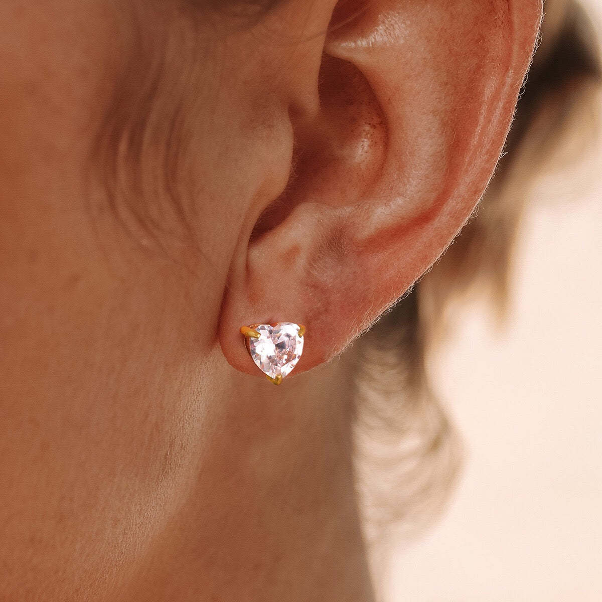 18K Gold Essential Elegance Flat Back Stud Earrings