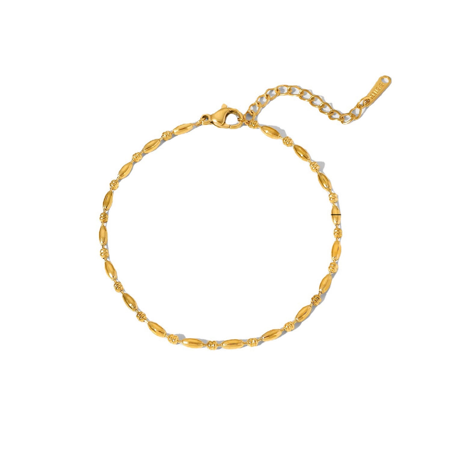 18K Gold Minimalist Beaded Bracelet