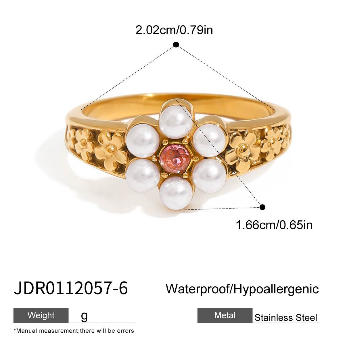 18K Gold Pink Princess Statement Stacking Rings