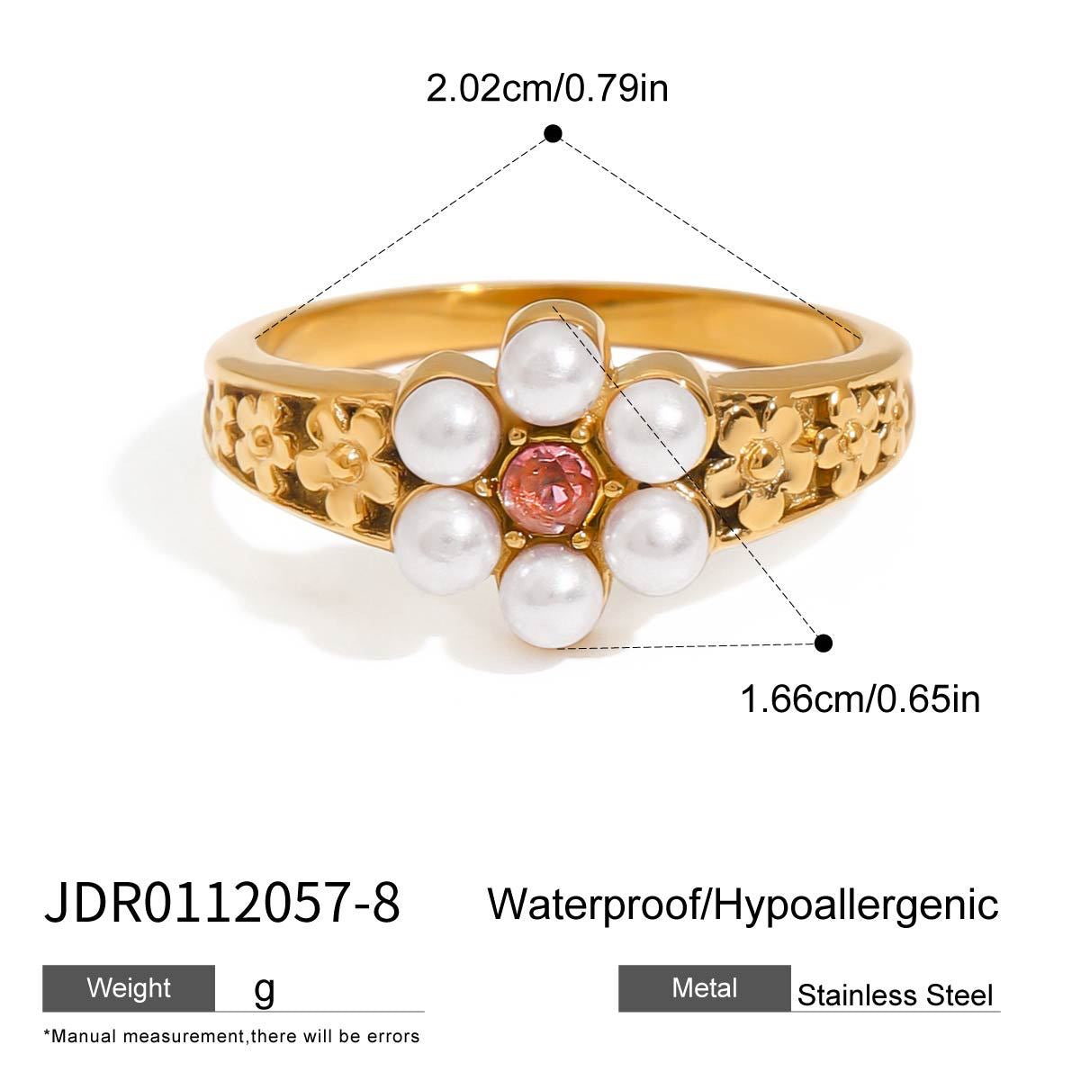 18K Gold Pink Princess Statement Stacking Rings