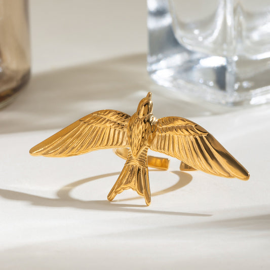 18K Gold Lady Bird Statement Ring