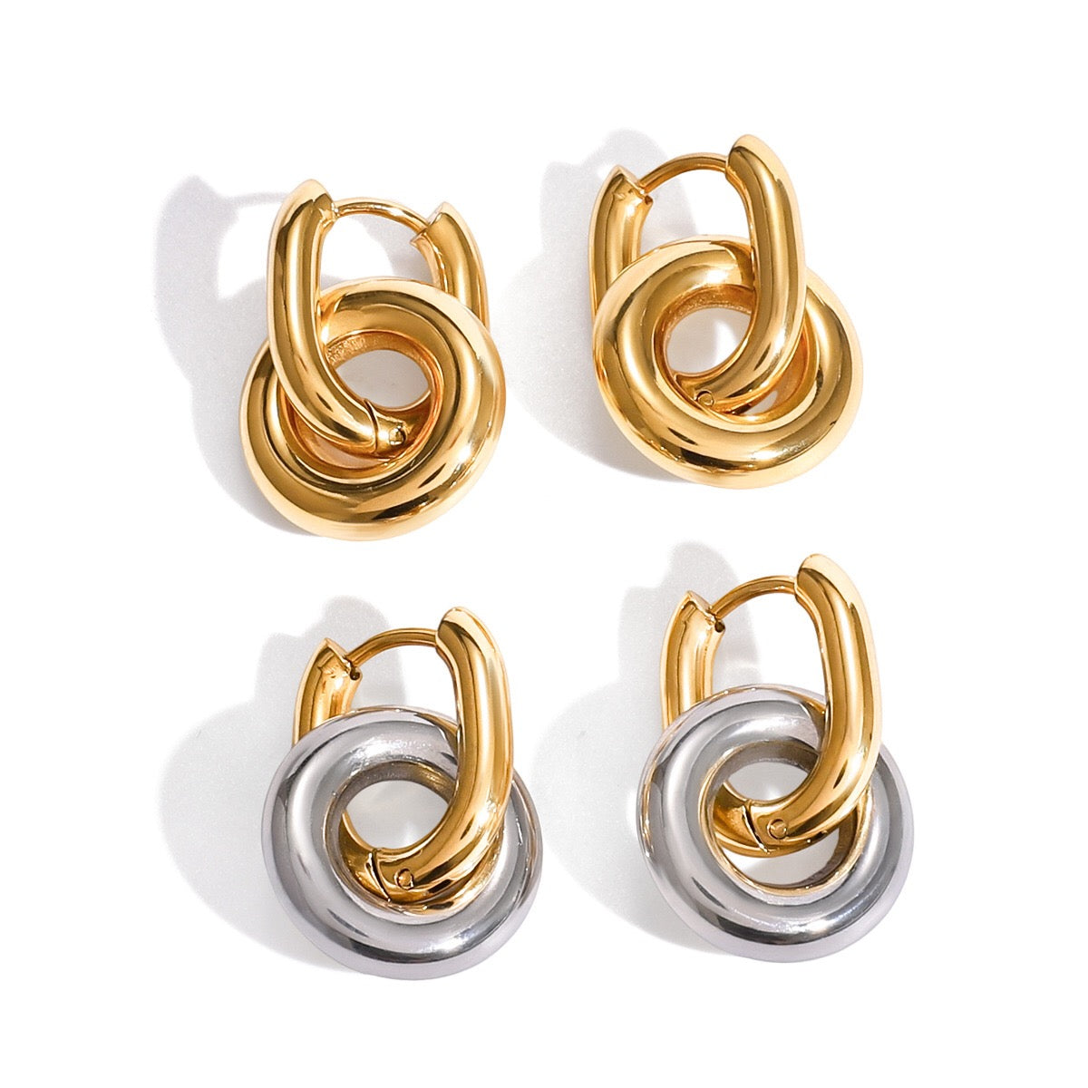18K Gold Golden Muse Small Hoop Huggie Earrings