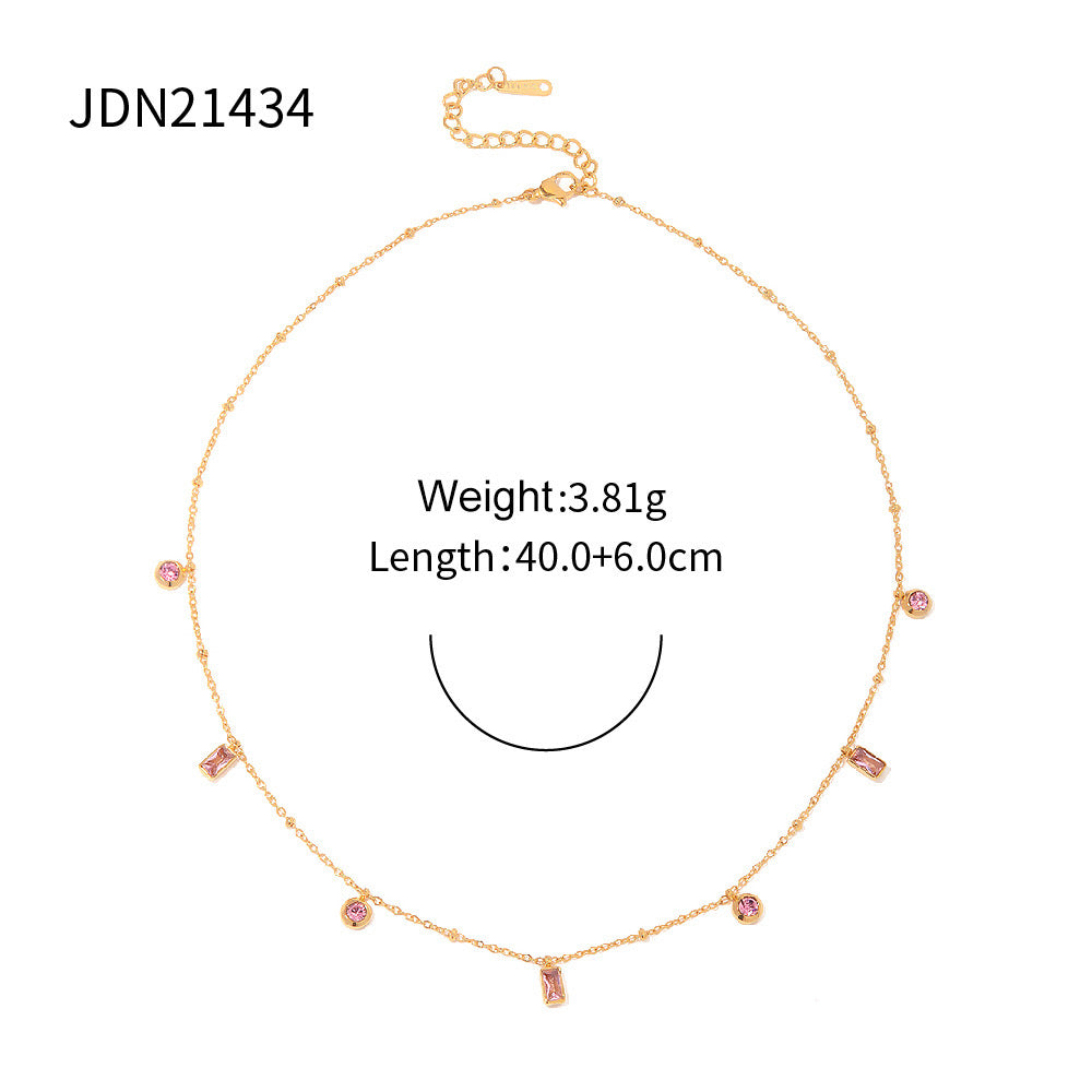 18K Gold Pink Sprinkle Bracelet