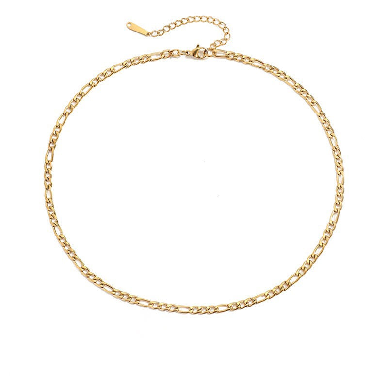 18K Gold Figaro Chain Necklace