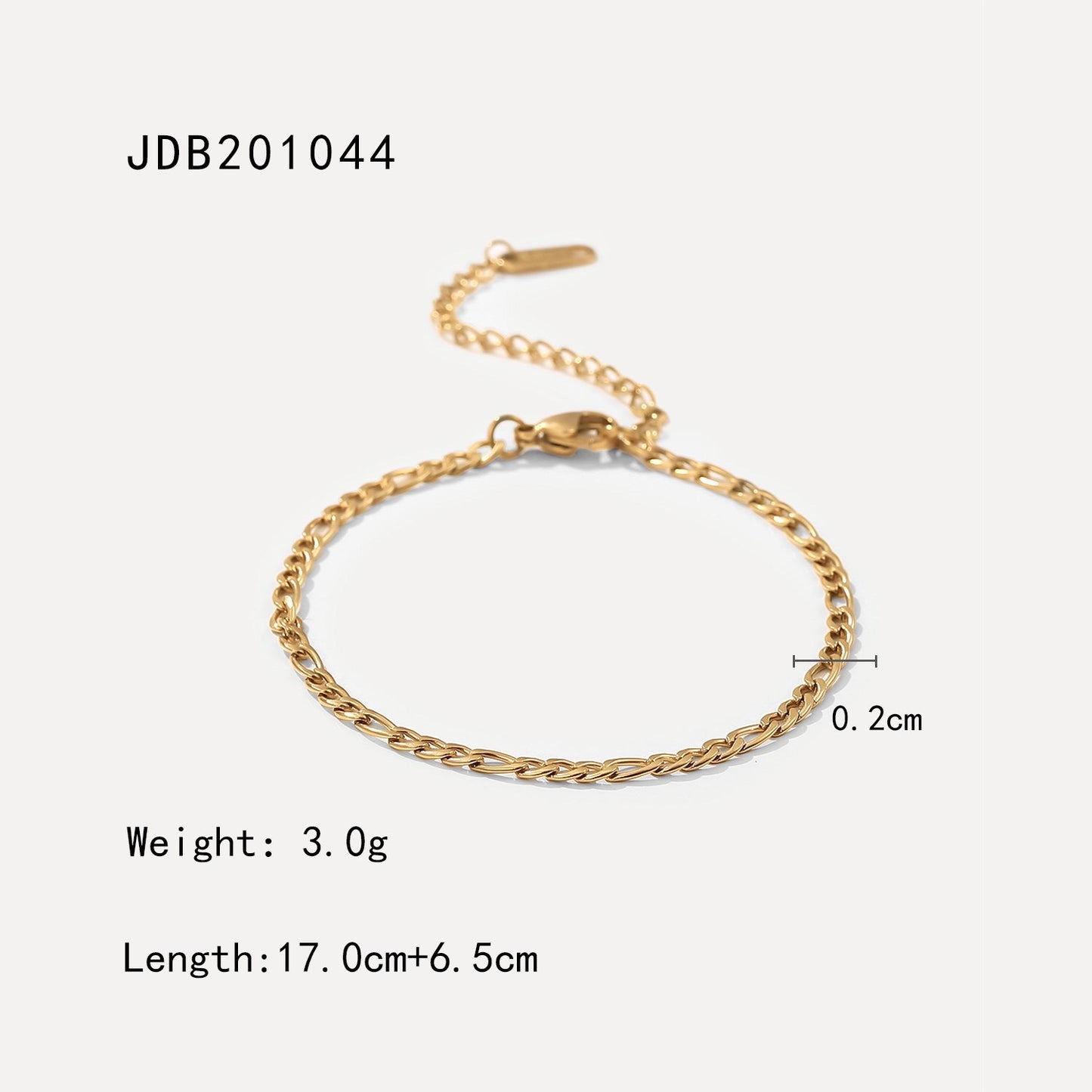18K Gold Figaro Bracelet