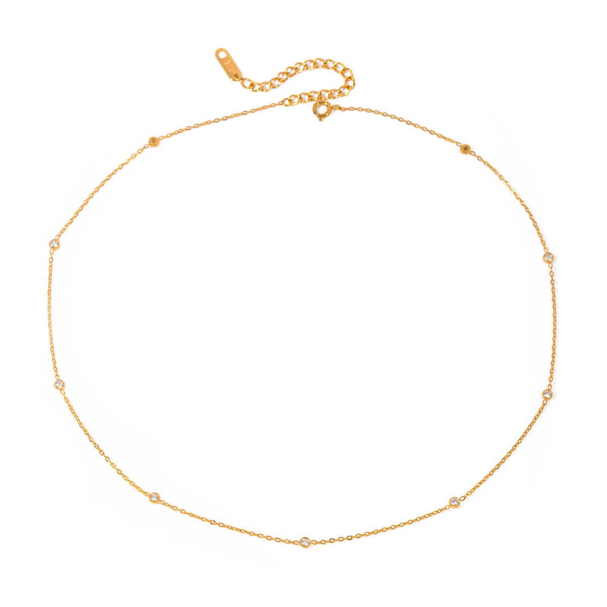 18K Gold Stars Align Chain Necklace