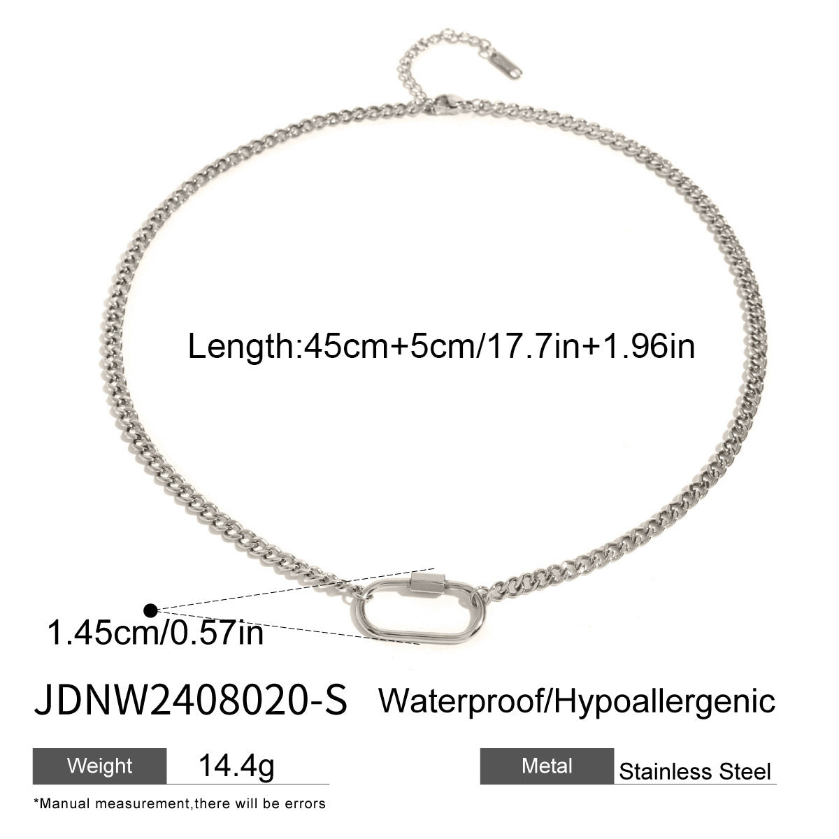 18K Gold Hooking Up Chain Charm Necklace Base