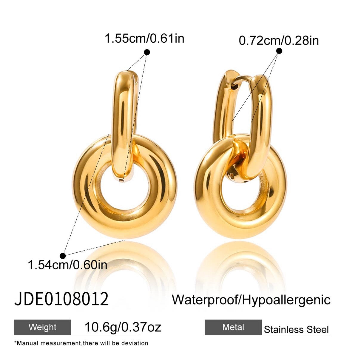 18K Gold Golden Muse Small Hoop Huggie Earrings