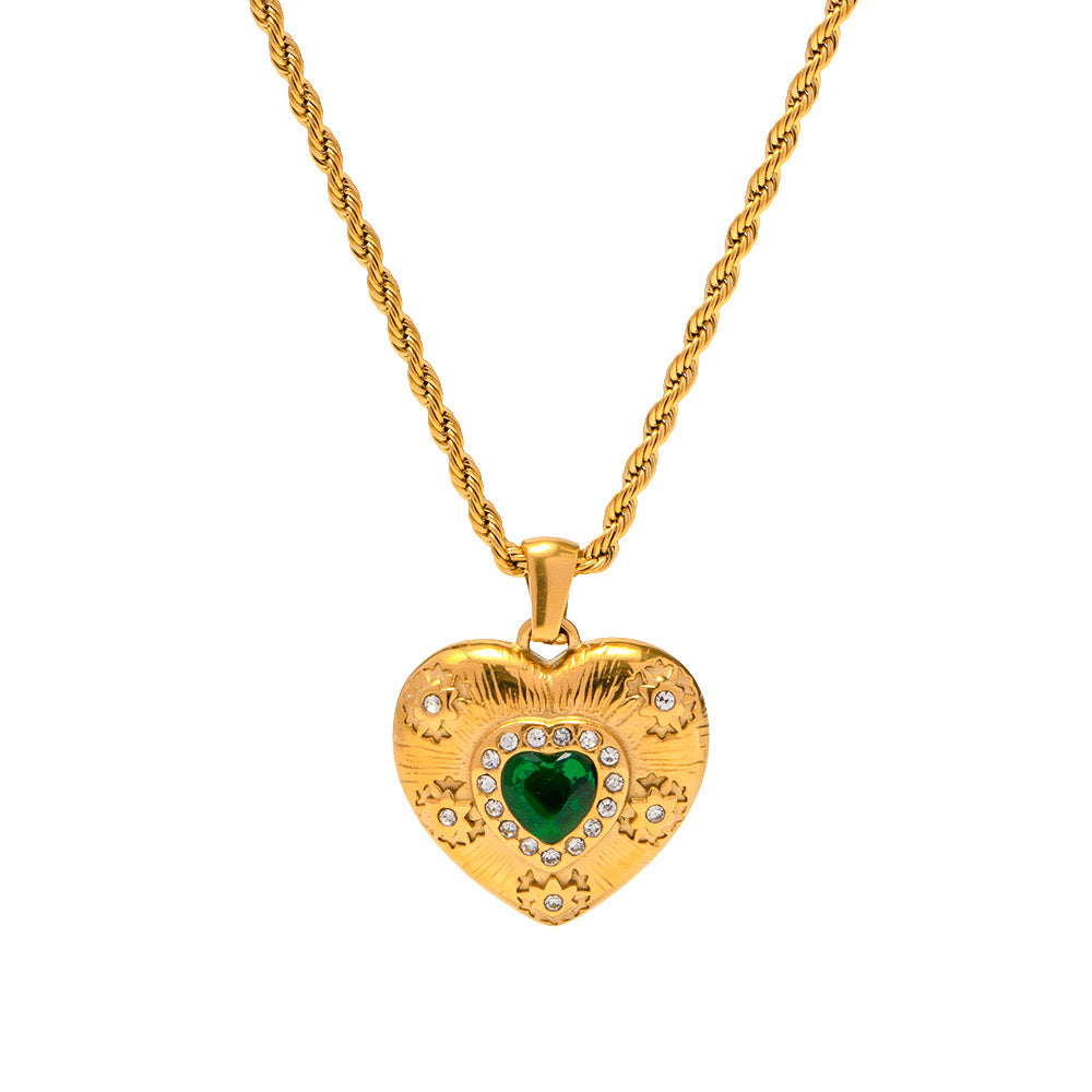 18K Gold Treasure Heart Necklace