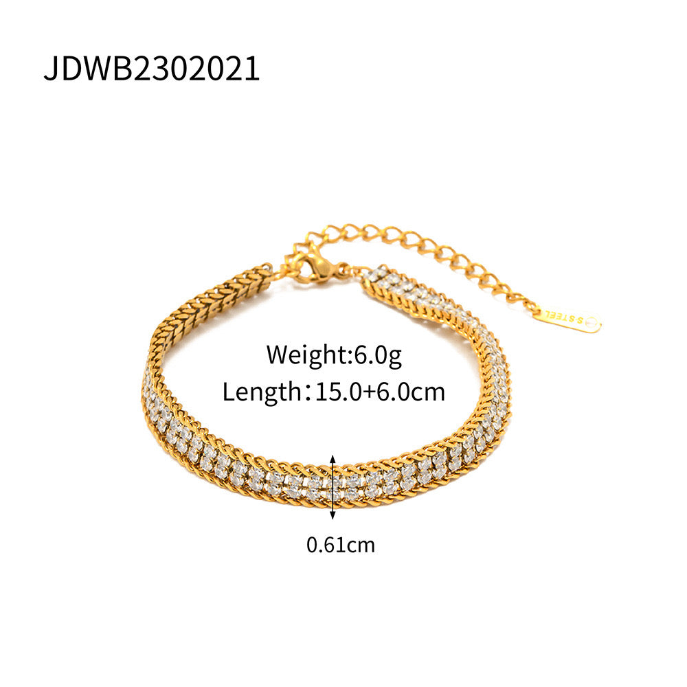 18K Gold Extra Bling Tennis Bracelet