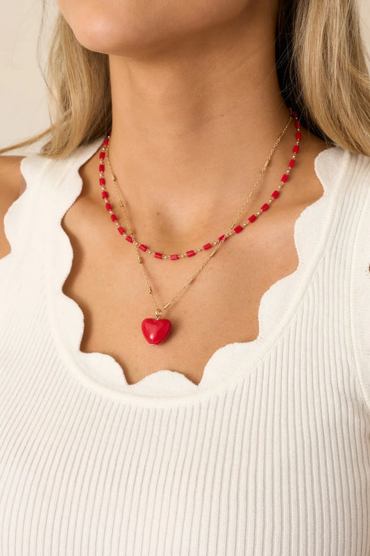 Red Necklace: From Dainty to Dramatic
