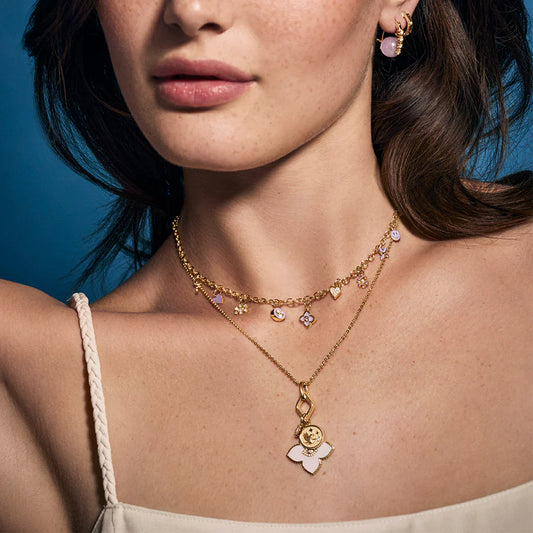 Charm Necklace Gold: Sentimental Style Shines
