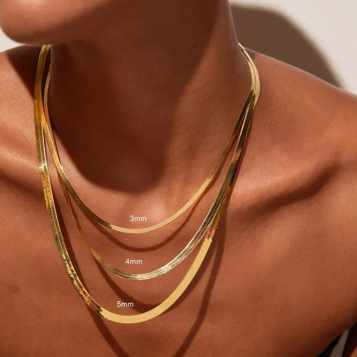 Gold Herringbone Necklace: The Flat Chain Guide