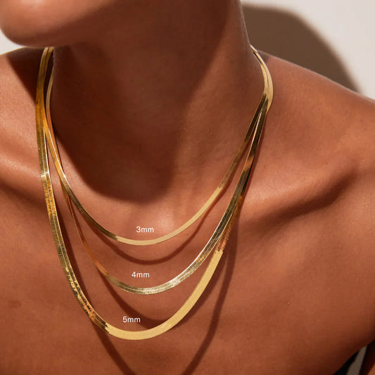 Gold Herringbone Necklace: Your Guide to the Flat Chain Trend