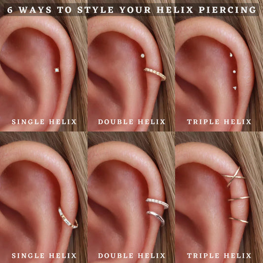 Helix Piercing: Jewelry to Elevate Your Ear Stack