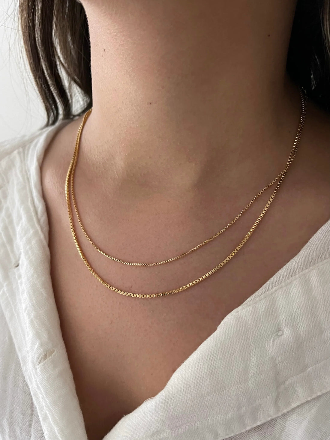 Box Chain Necklace: Minimalist Vibes