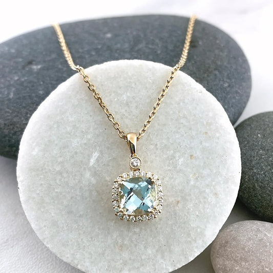 Aquamarine Necklace: Ethereal Ocean-Inspired Elegance