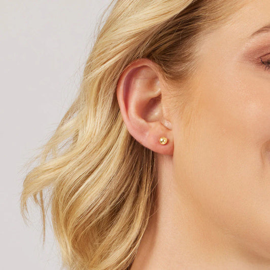 Gold Stud Earrings: Shine On, With Golden Studs