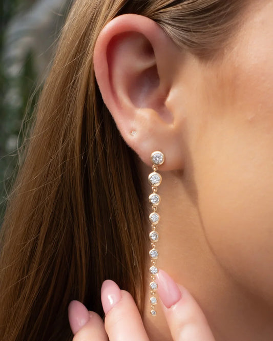 Diamond Drop Earrings: Glamour Sparkle