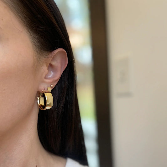 14k Gold Hoop Earrings: Golden Glamour