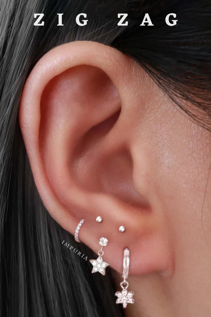 Stacked Lobe Piercing: Jewelry & Aftercare