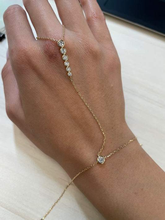 Diamond Hand Chain: Sparkle from Wrist to Finger