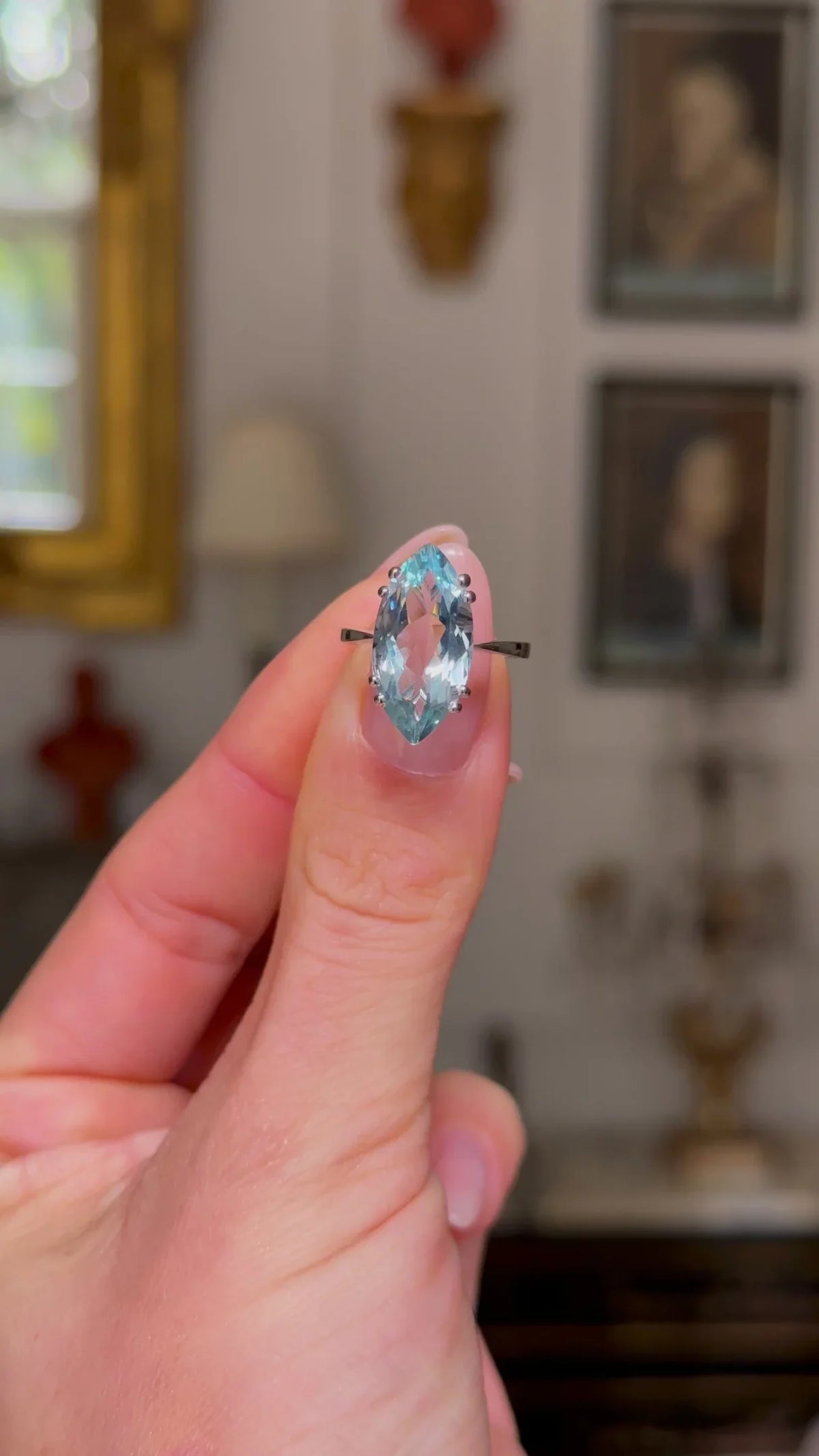 Aquamarine Ring: Blue Sparkle, Timeless Glow