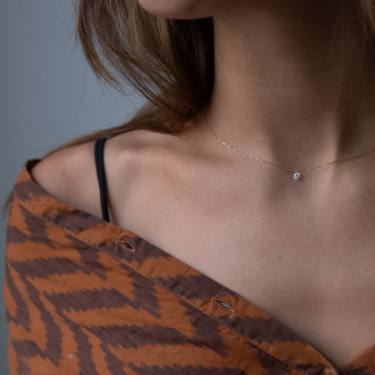 Floating Diamond Necklace: Lightweight Shine