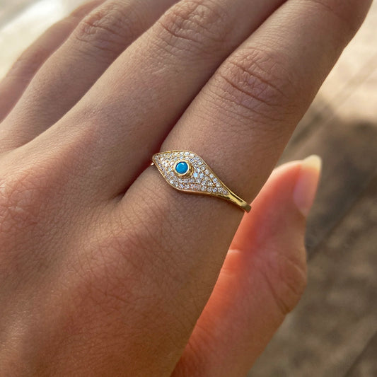 Evil Eye Ring: Sparkle with Luck & Purpose
