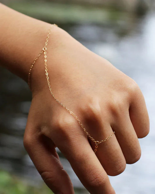 Bracelet with Ring Chain: Linked to Impress